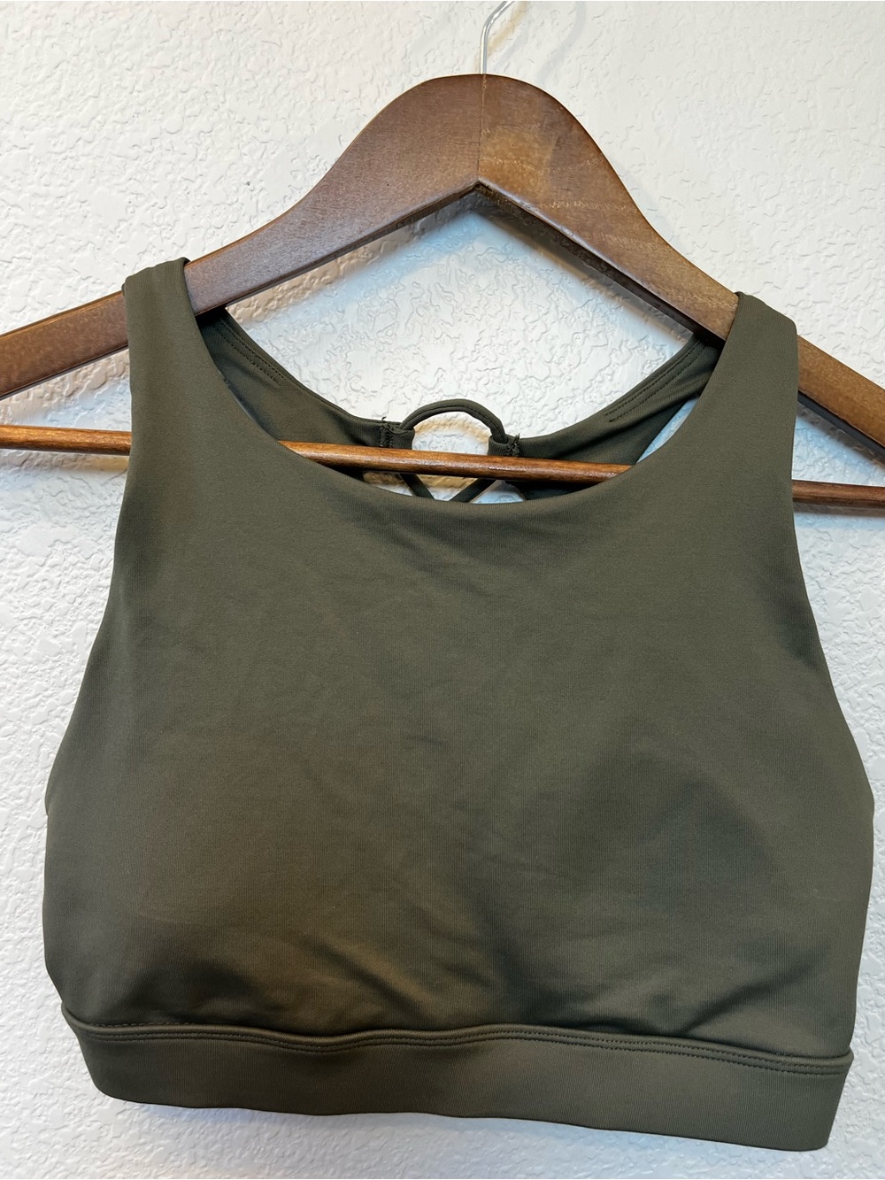 Forever 21 Olive Green Scoop Neck Sports Bra
